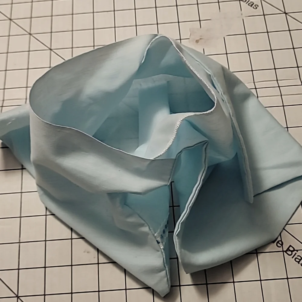 Vintage Light Blue with Ribbon Pillow‎ Cover Preloved
